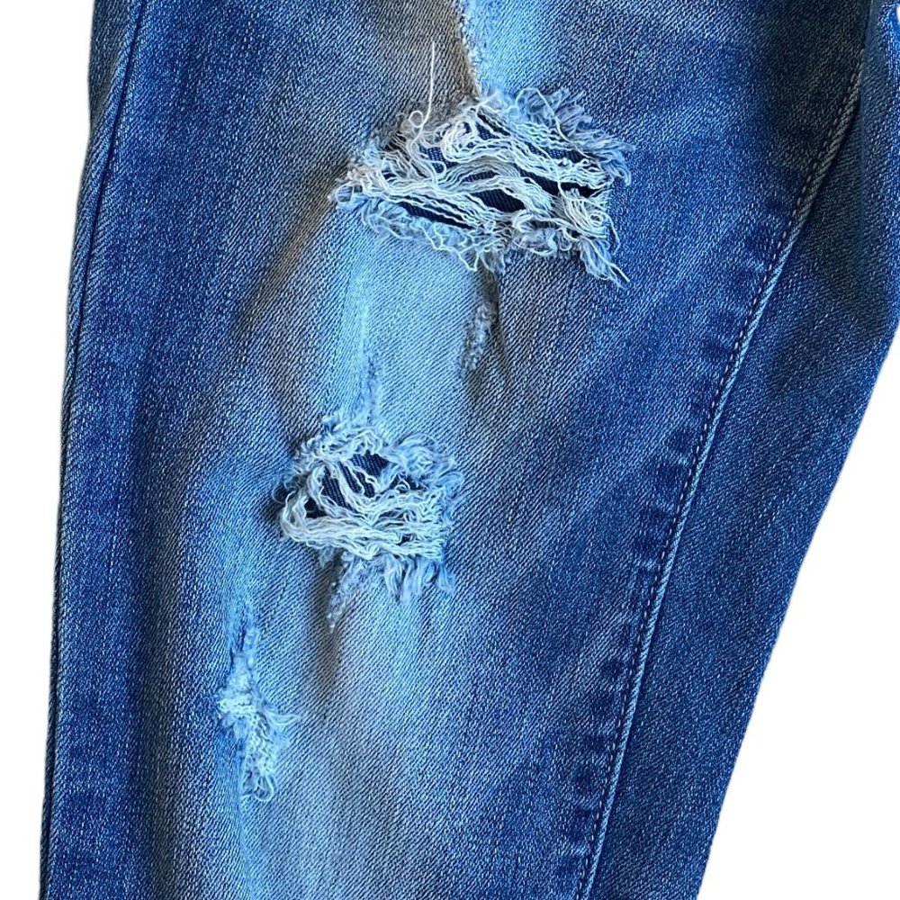 Judy Blue Destroyed Distressed Slim Skinny 90s Y2K Grunge Jeans JB8261MD-3/26 - Picture 5 of 16